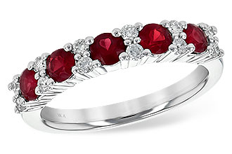 B190-29086: LDS WED RG .88 RUBY 1.12 TGW