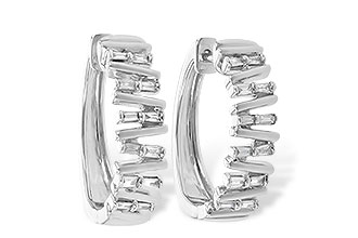 B190-32713: EARR .30 TW BAGUETTE DIAS