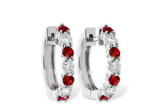 C001-21749: EARRINGS .64 RUBY 1.05 TGW