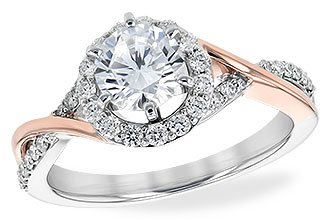 C189-44477: LDS SEMI DIA RG .31 TW (WG RG/ROSE TRIM)