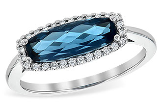 C190-32713: LDS RG 1.79 LONDON BLUE TOPAZ 1.90 TGW