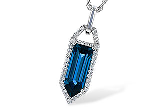 E273-02640: NECK 2.95 LONDON BLUE TOPAZ 3.12 TGW