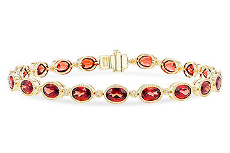 F273-93604: BRACELET 9.22 TW GARNET 9.26 TGW