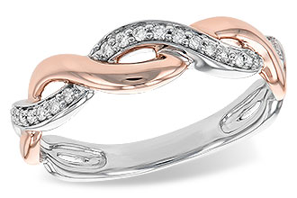 H185-76285: LDS DIA WED RG .10 TW (ROSE & WG)