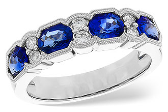 H189-45440: LDS WED RG 1.72 SAPPHIRE 1.90 TGW (5x4MM SAPP)