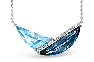 K273-03603: NECK 4.66 BLUE TOPAZ 4.75 TGW (18")