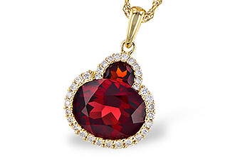 K273-08167: NECK 3.02 TW GARNET 3.16 TGW