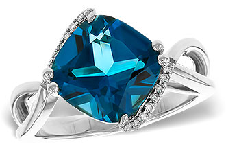 K274-89049: LDS RG 4.42 LONDON BLUE TOPAZ 4.50 TGW (10MM LBT)