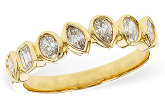 K274-89085: LDS DIA WED RG .62 TW FANCY CUT DIAS