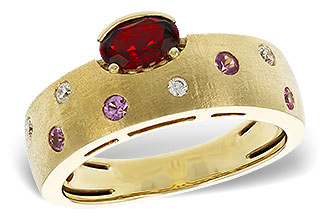 M274-89067: LDS RG .58 MULTI CLR (GAR & PINK SAPP) .66 TGW